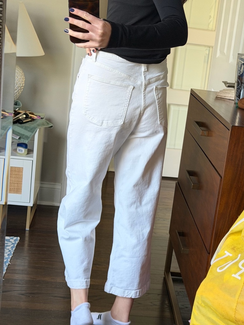 GAP White High-Rise Stride Ankle Jeans - Picture 3 of 5
